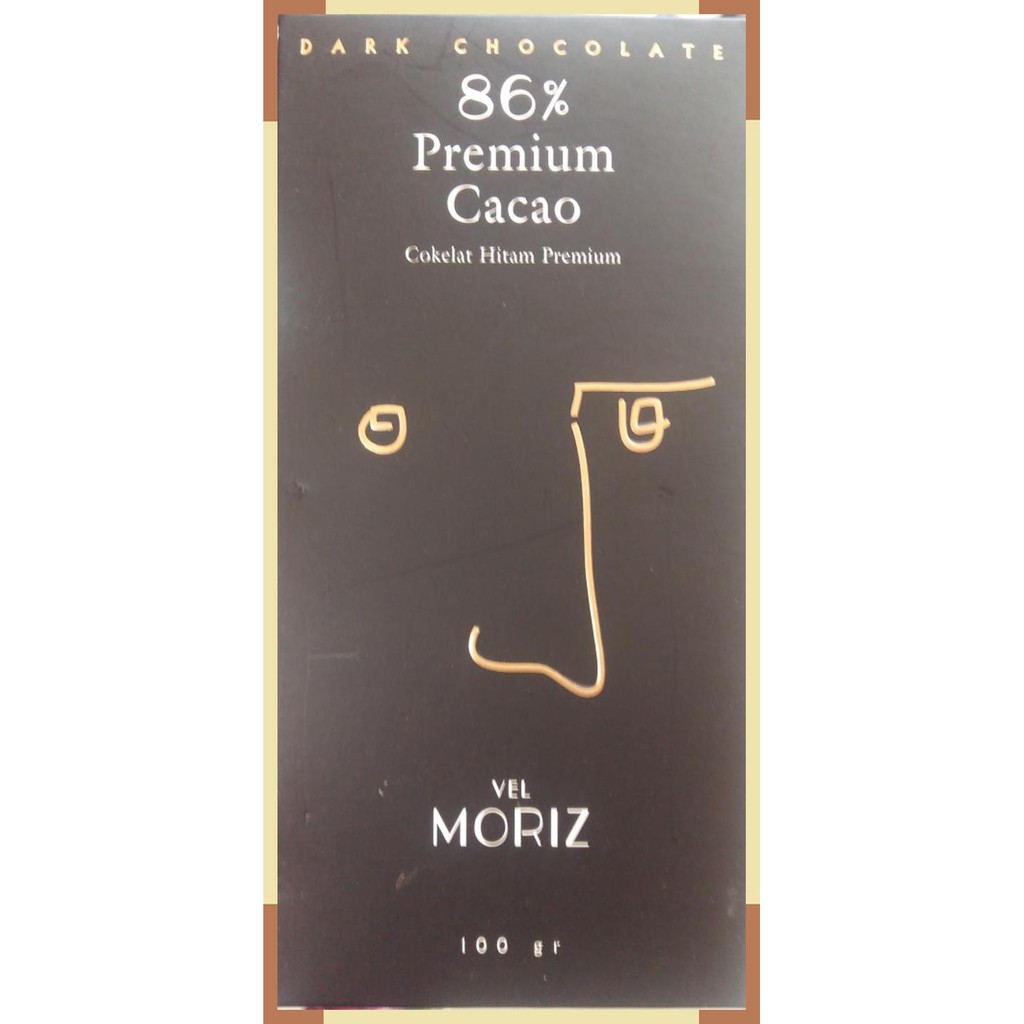 

Vel Moriz | 86% dark chocolate premium | 100 gram