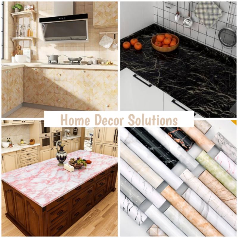 Stiker PVC Motif Marmer PVC Sheet Sticker