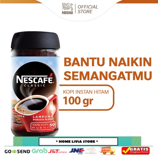 

NESCAFE Classic Kopi Instan Kopi Hitam Jar 100 gr