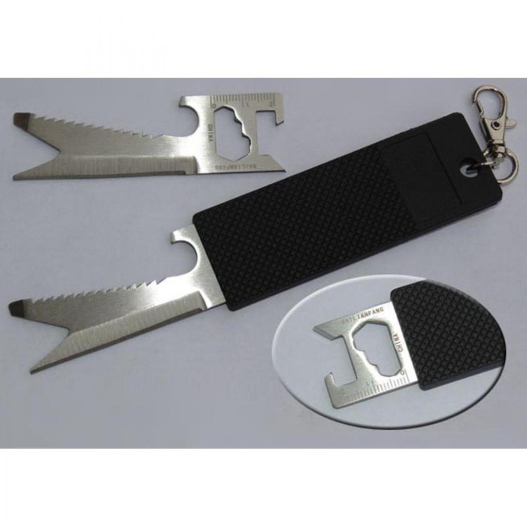 Gergaji Gantungan Kunci Multifungsi 7 in 1 Peralatan Survival EDC unik