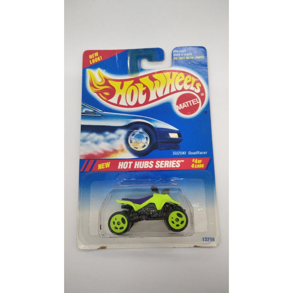 Hot Wheels Hot Hubs Series 4 of 4 cars Hijau Stabilo HW Motor Mobil Mainan Anak Laki Diecast