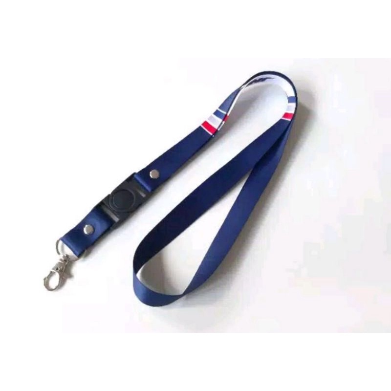 

tali id card lanyard jne putih biru + kesing