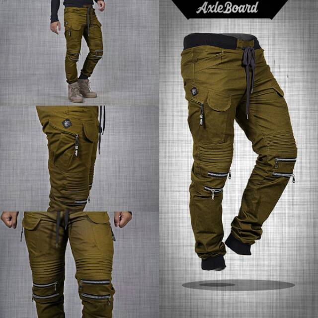 CELANA JOGGER KEKINIAN-URBAN TWILL BIKER JOGGER PANTS