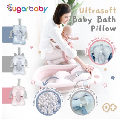 Sugar Baby Bak Mandi Bayi Foldable Baby Bathtub dengan Sensor Panas / Bantal Mandi Bayi peralatan mandi tempat mandi bayi Babu Bath Premium Gift
