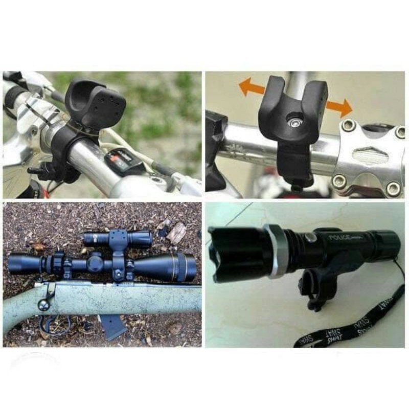 Braket Bracket Lampu Sepeda Senter Mount Sepeda Aksesoris Asesoris Sepeda Gunung Lipat Bottom