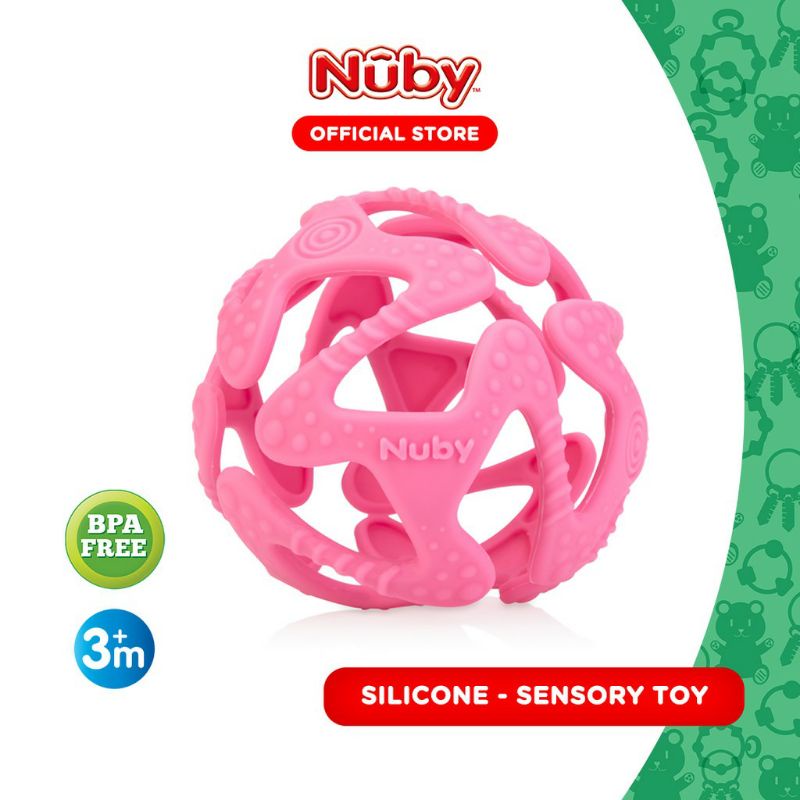 NUBY TUGGY BALL 100% Silicone / mainan anak