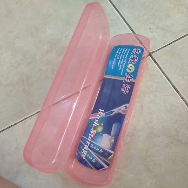 Kotak Tempat Sikat Gigi Dan Pasta / Odol Warna Warni Simple