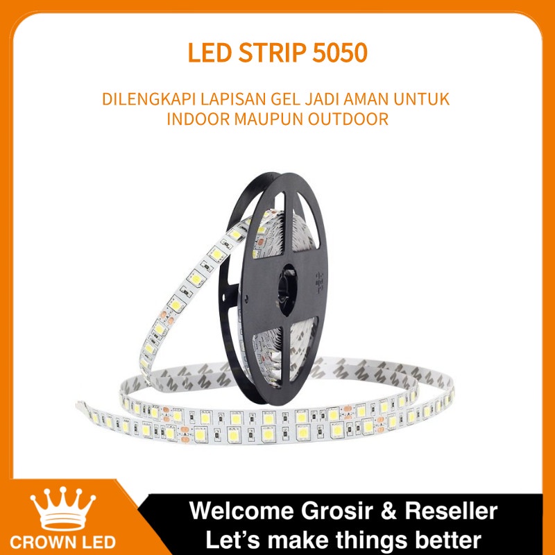 LAMPU PLAFON LED STRIP 5050 IP44 GEL OUTDOOR INDOOR AWET SUPER TERANG