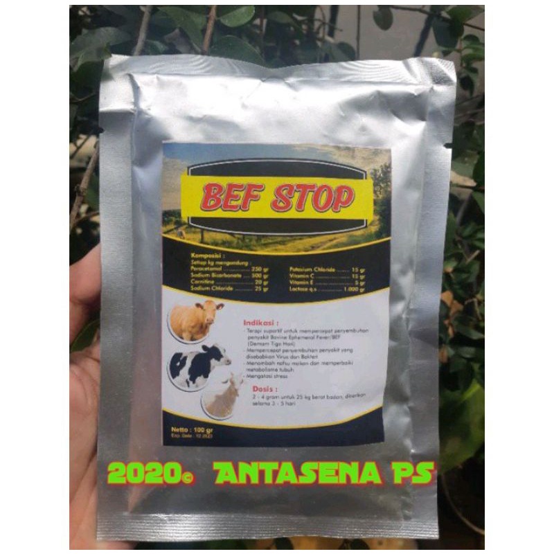 BEF STOP obat vitamin sapi kambing domba demam batuk pilek