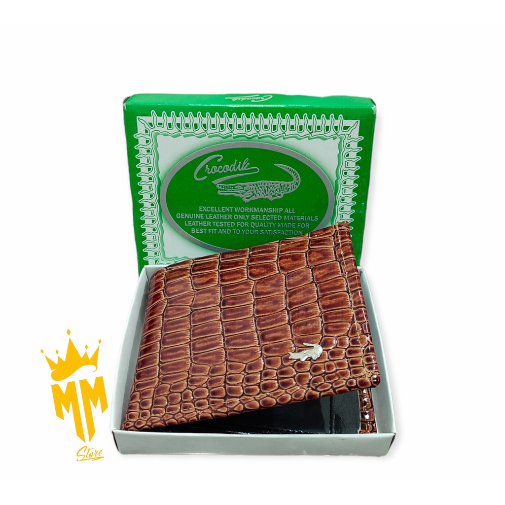 Dompet Pria croco murah Kulit sintetik Asli Original Dompet Lipat Cowok Branded Exclusive