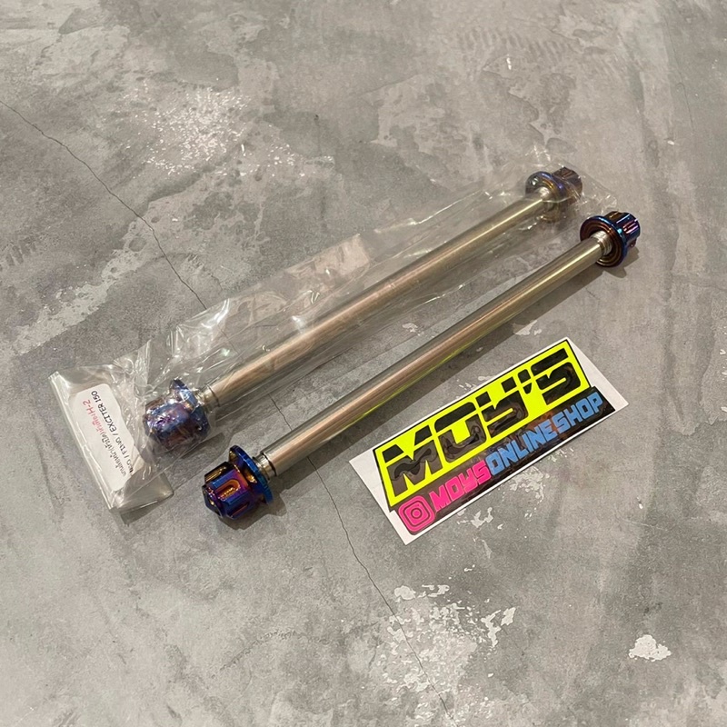 AS RODA DEPAN MIO STAINLESS PROBOLT H2 BLUE GOLD RAINBOW ORIGINAL HENG THAILAND