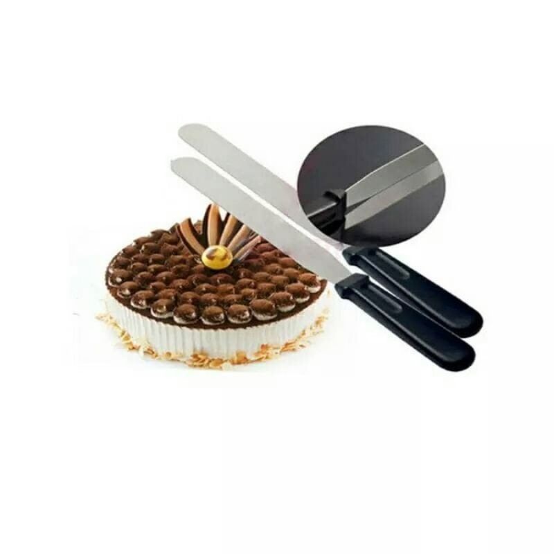 spatula buttter cream cake / pisau oles poles mentega selai stainless pendek panjang