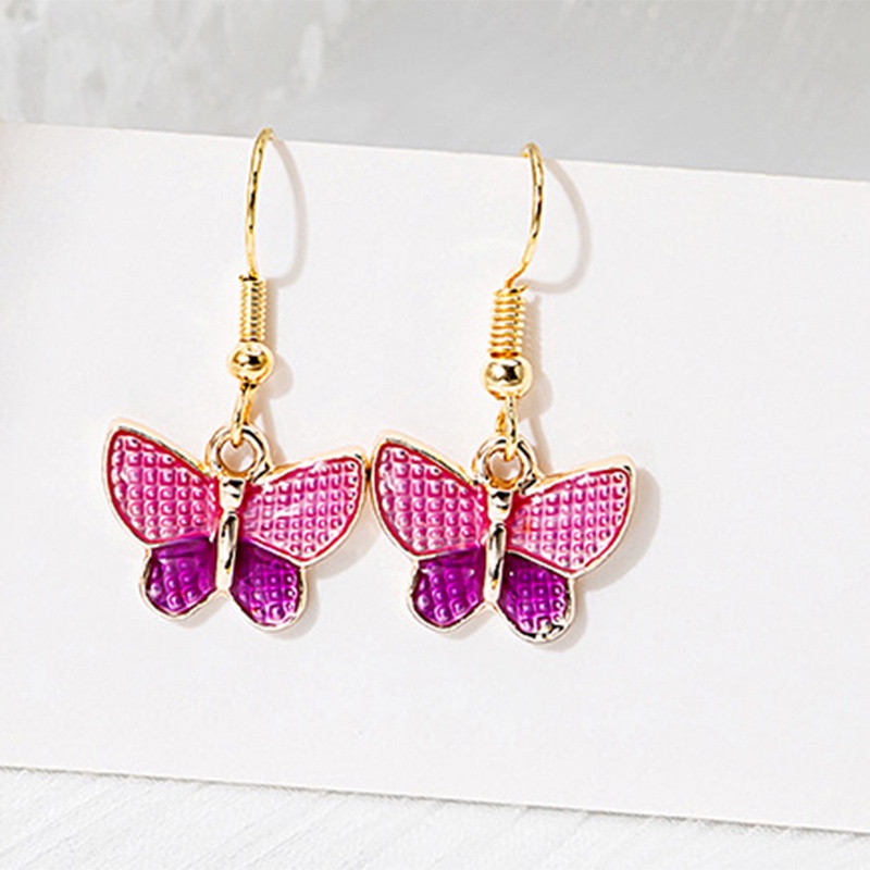 Anting Bentuk Kupu-Kupu Bahan Akrilik Gaya Korea Untuk Wanita