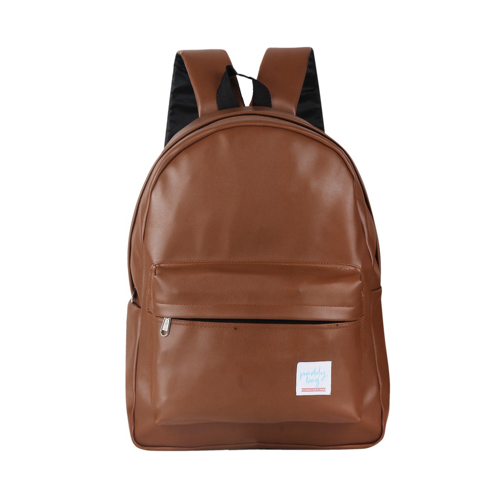 Leather Backpack - Tas Ransel Kulit Sekolah Serbaguna-Brown