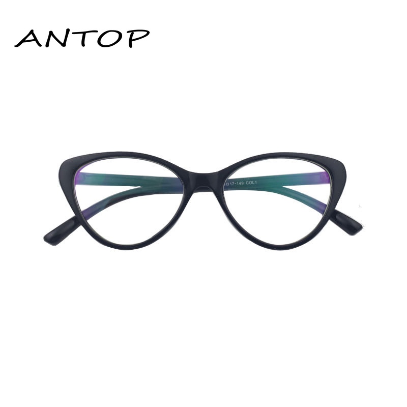 Kacamata Korea Wanita Kacamata Anti Radiasi Retro Wanita Fashion Cat Eye Eyeglasses Versatile Optical Glasses ANTOP