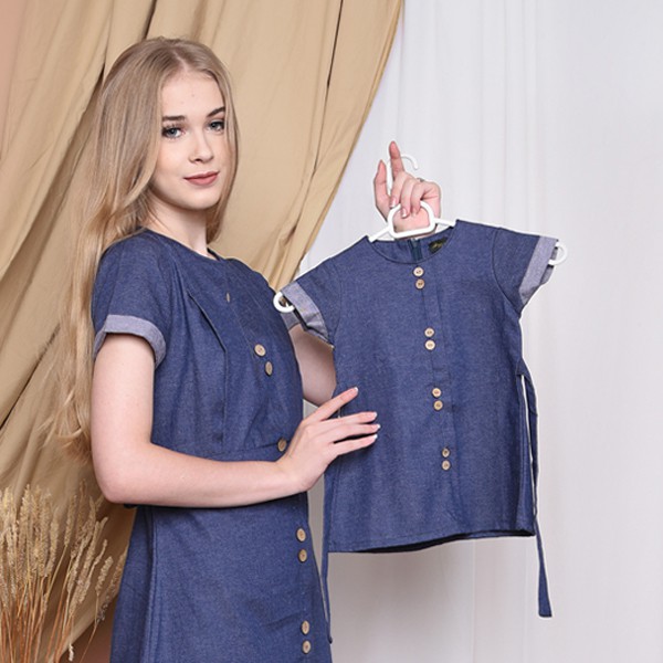 Baju Island- Little Bailey Dress Jeans Anak