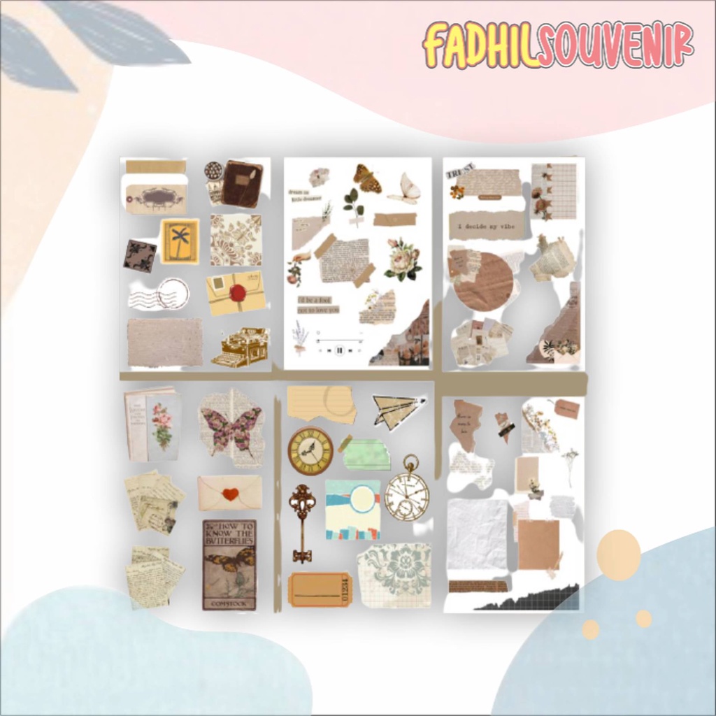 

READY Sticker Mini Pack Vintage stiker hp planner scrapbook Fadhilsouvenir