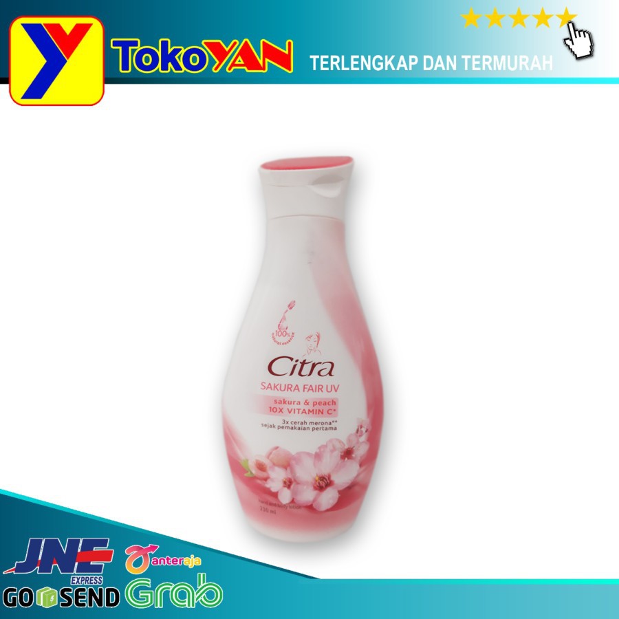 Jual Citra Hand & Body Lotion Sakura Fair UV 230ml Shopee Indonesia