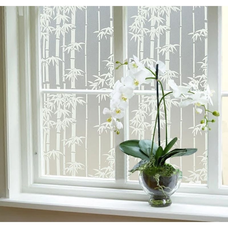 stiker kaca motif bambu stiker kaca film stiker jendela stiker pintu