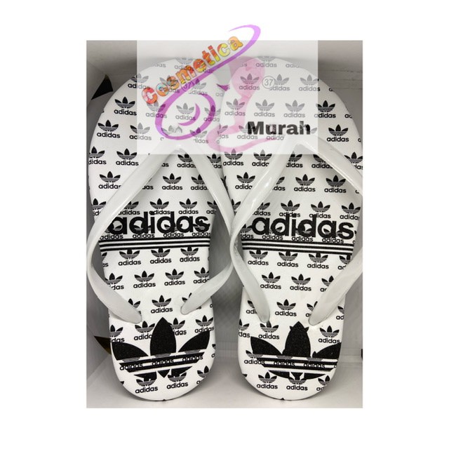 [ putih ] LENGKAP NOMOR // adidas putih sendal jepit murah // sendal jepit adidas murah putih