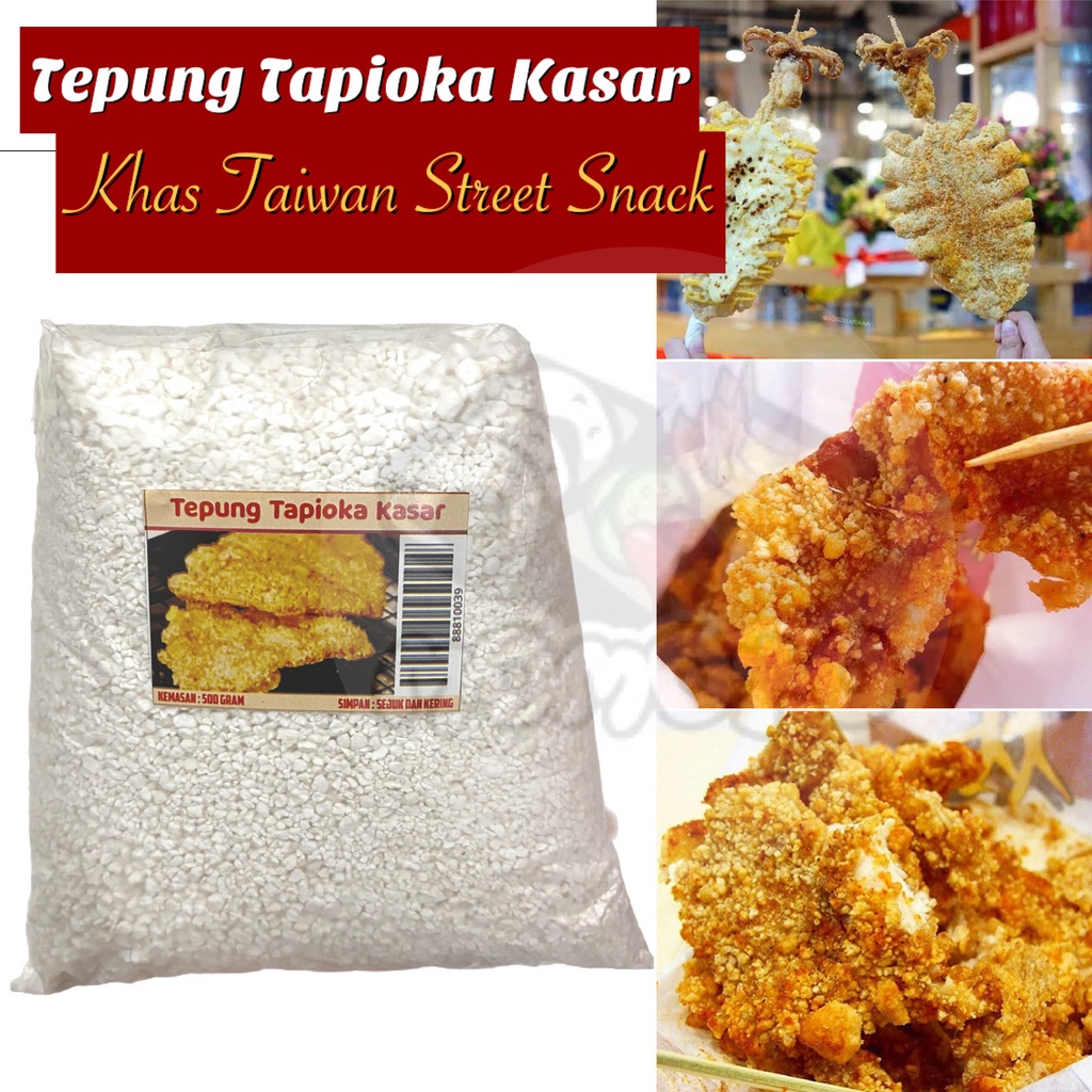 

Tepung TAPIOKA KASAR ala Shihlin Taiwan Crispy Chicken Street Snack AYAM POK POK- Premium MURAH