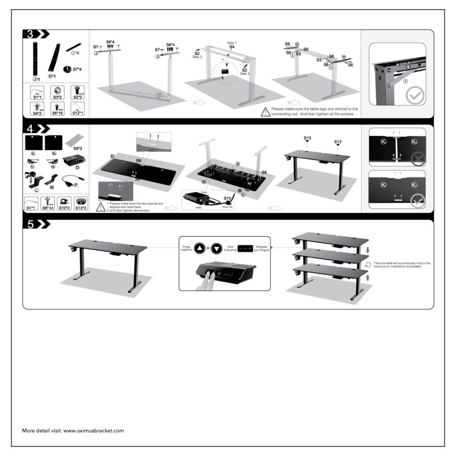 Gaming Desk OXIMUS ZT140 | Meja Electric Adjustable Komputer Computer