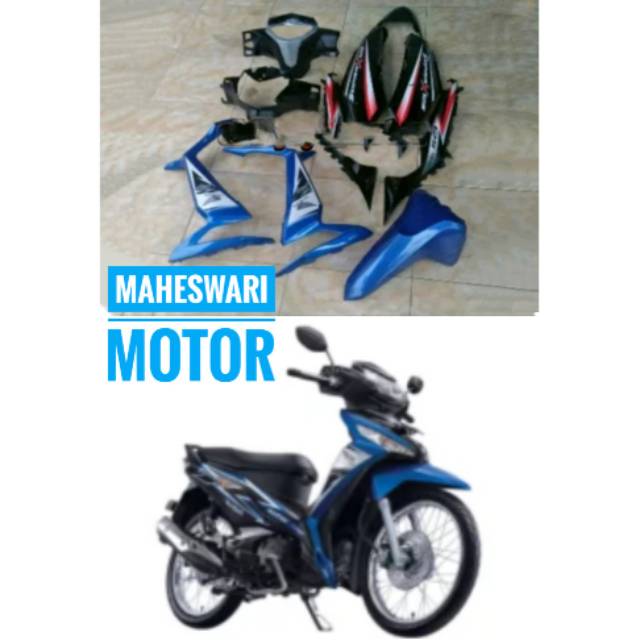 Cover Body Halus Honda Supra X 125 Fi 2015 Biru.