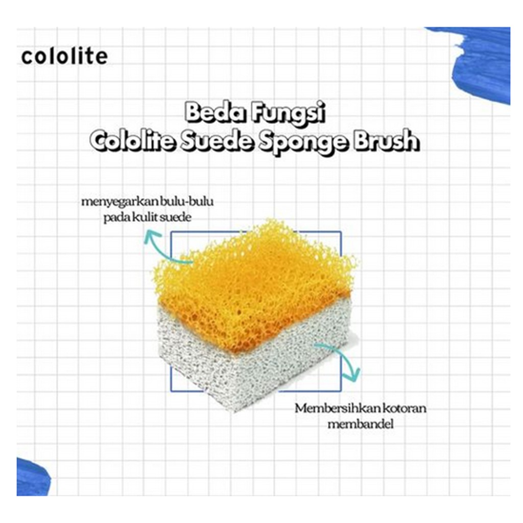 Cololite Suede Sponge Brush Spon Pembersih Sepatu Cololite Suede Spong Brush Spons For Shoe Cleaner For Travelling