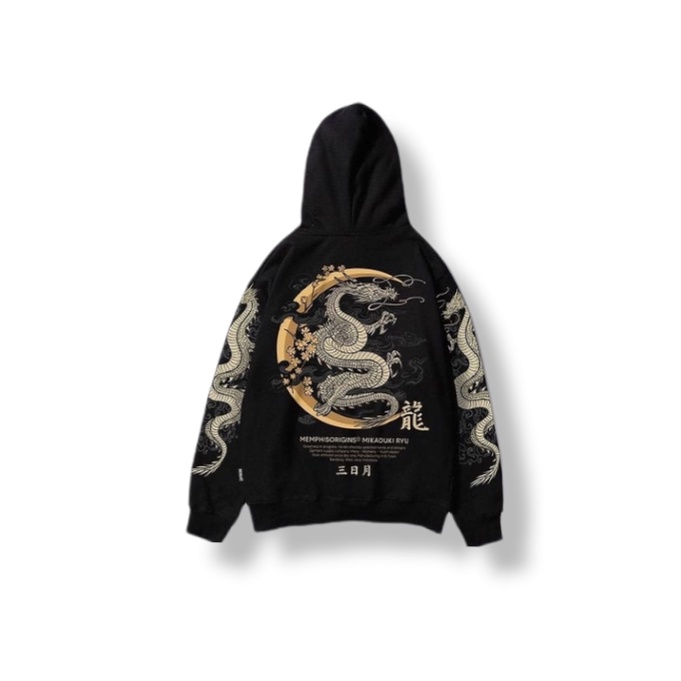 Jaket Sweater Memphis Origins Mikaduki Ryu / Sweater Memphis Gambar Naga / Sweater Gambar Naga Warna
