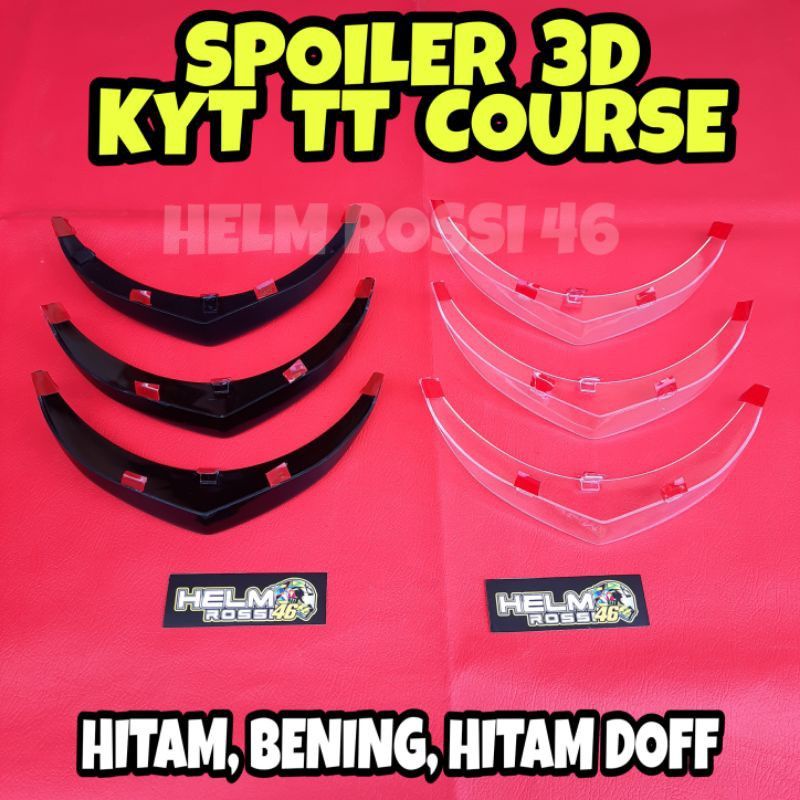 SPOILER 3D KYT TT COURSE / spoiler kyt tt- course 3d murah kualitas mewah