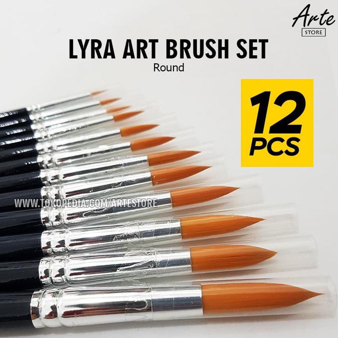 

Kuas Lukis Lyra Bulat Set isi 12 pcs