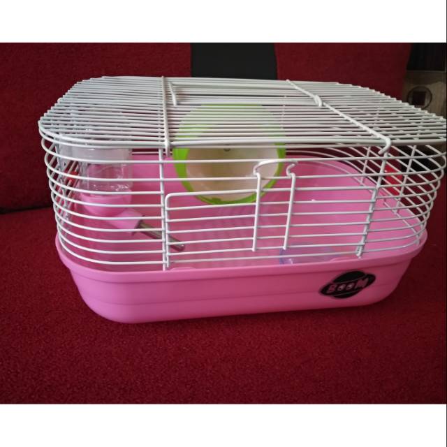 Kandang hamster lengkap dengan botol minum jogging wheel dan tempat makan
