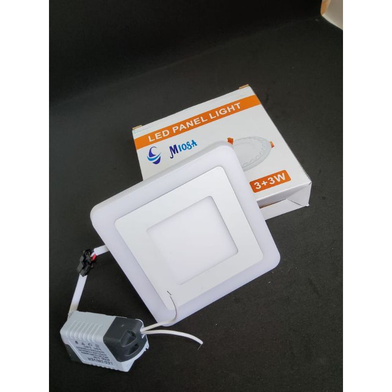 Lampu Downlight LED Panel 3+3 Watt Inbouw Kotak