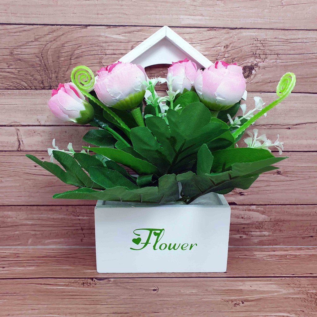 Hiasan Bunga Gantung Alternatif 1/  Bunga Dinding/ Bunga Plastik/  Bunga Artificial/ Bunga Palsu-Pink