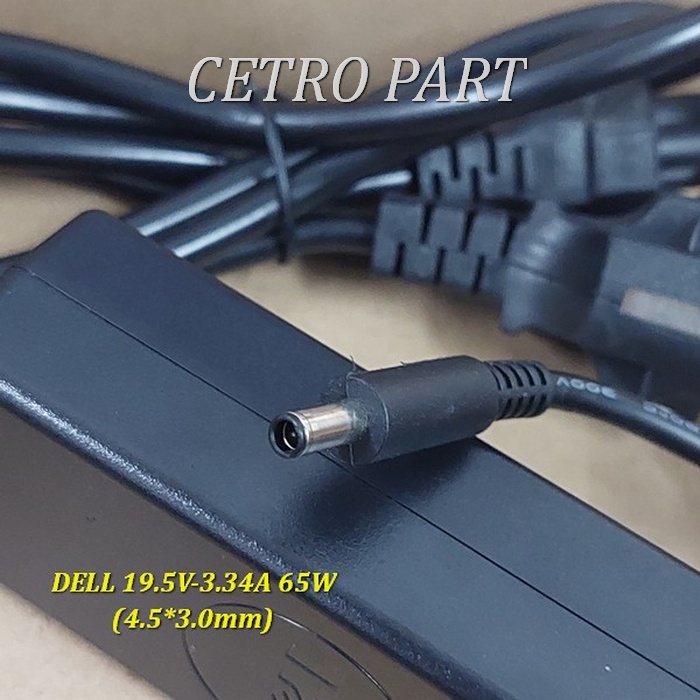 Adaptor Charger Laptop Dell (19.5V 3.34A) 4.5*3.0 mm ORIGINAL BERGARANSI