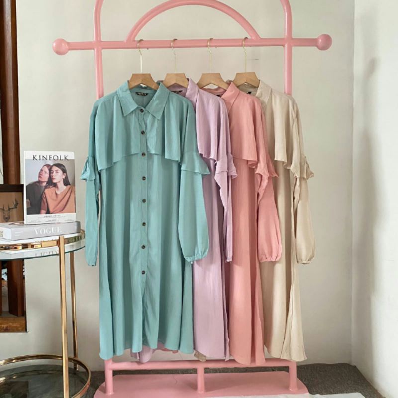 Tunik Lirra//Midi Dress//Midi Tunik//Fashion Muslim Midi Dress