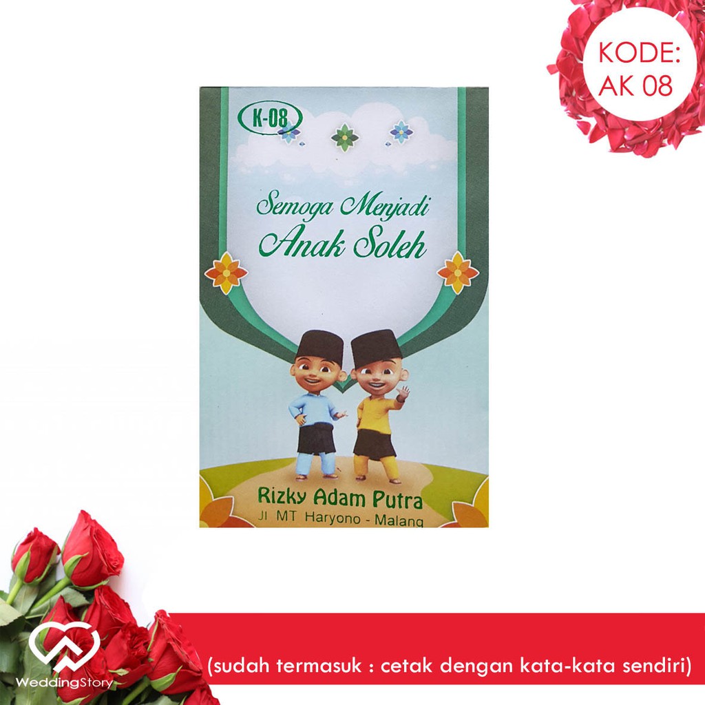 

Amplop Kids 08 isi 50 (Termasuk Cetak Custom Tulisan) Harga Murah