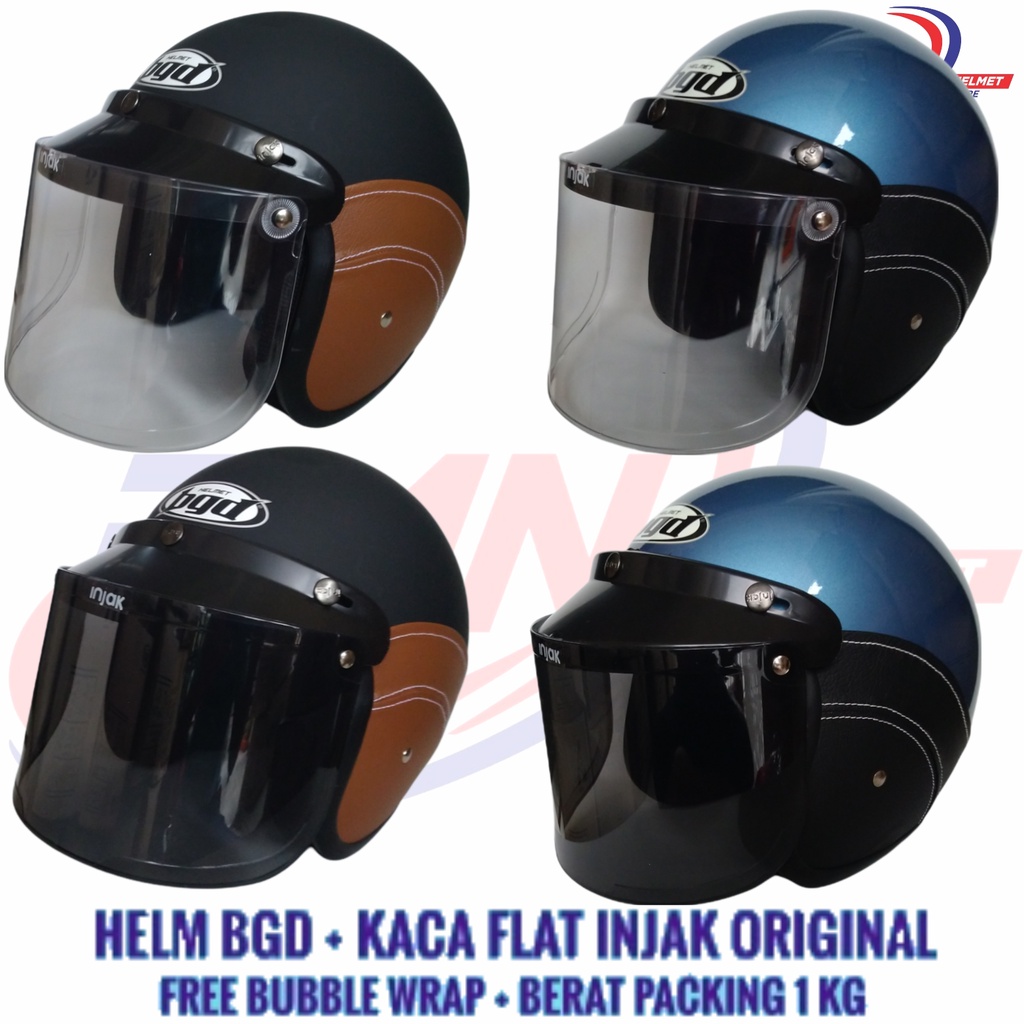 Helm Retro Bogo Semi Kulit BGD