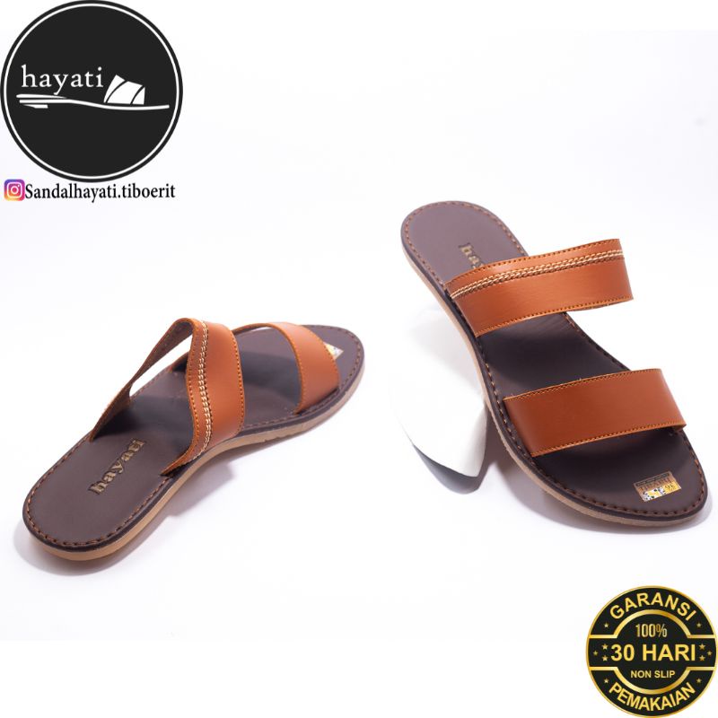 Sendal teplek wanita hayati non slip sandal tasik Sandal flat wanita jepit