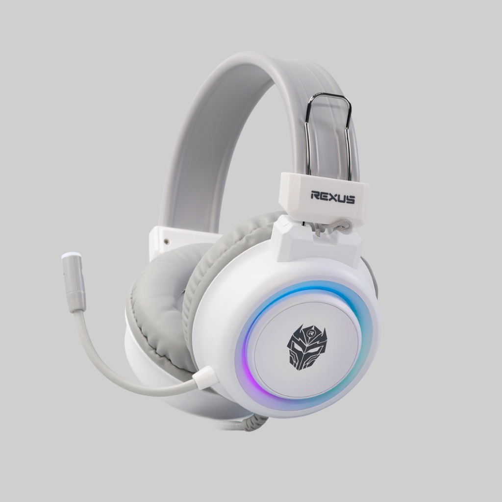 REXUS Vonix F30 White RGB Gaming Headset - Putih