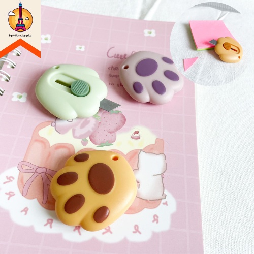 

Cutter Mini Cat Paw Dog Paw Pemotong Kertas /Cutter Motif Mini Karakter Lucu Small Knife Office Travel Stationery