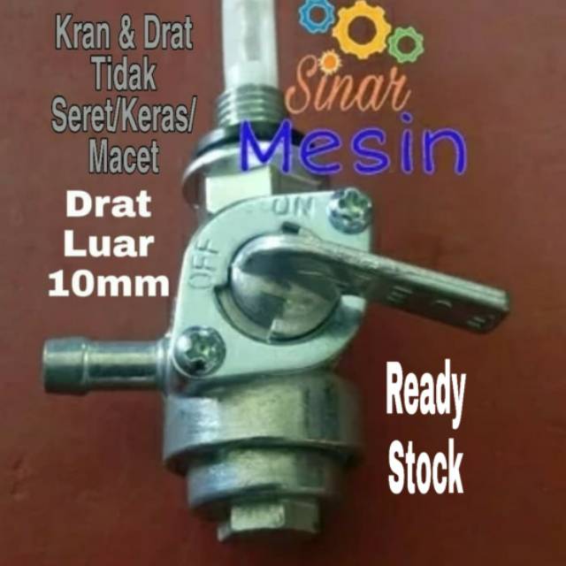 Fuel Cock Kran Bensin 5KW 5000watt GENSET GX390 DRAT LUAR 10mm