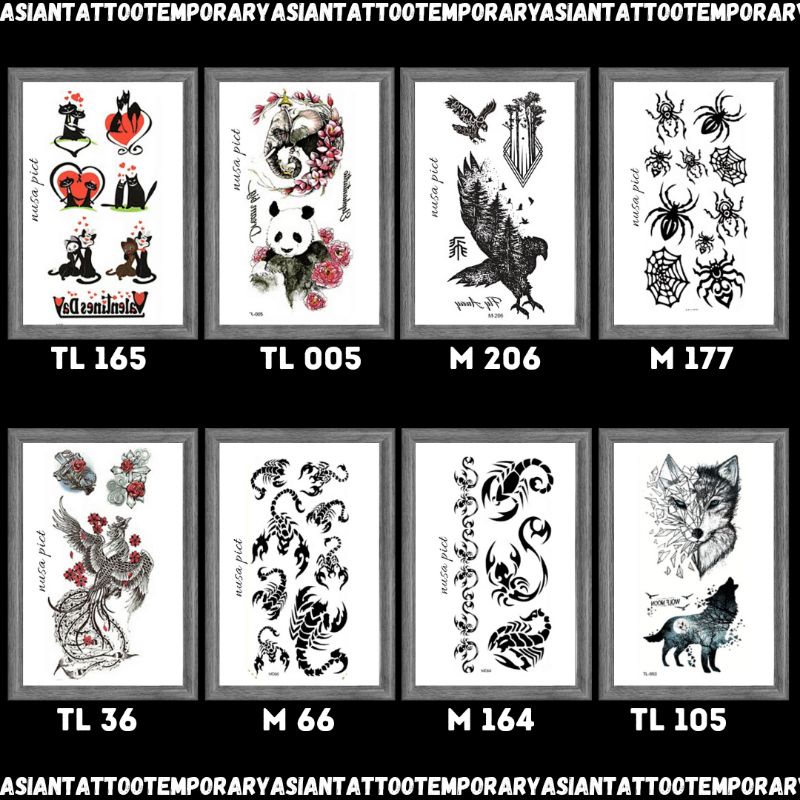 Tatto temporary /Tato ANTI AIR/ asiantattootemporary /tato design hewan/stiker tato/tato bisa hilang