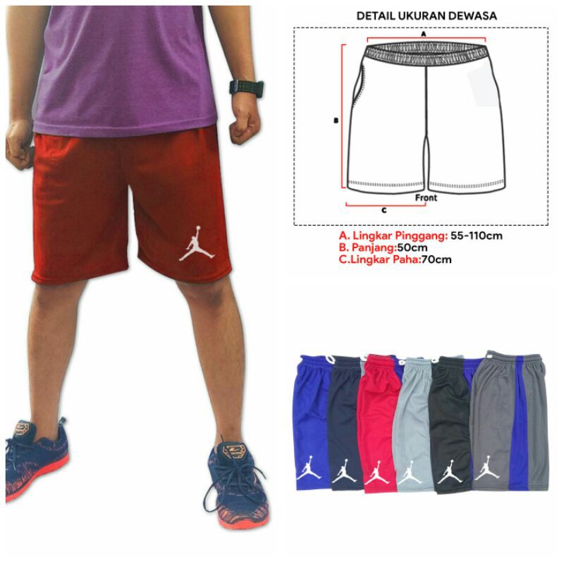 Celana Pendek Kolor Pria Remaja / Kolor Bola Futsal Pria Dewasa Bahan Lembut