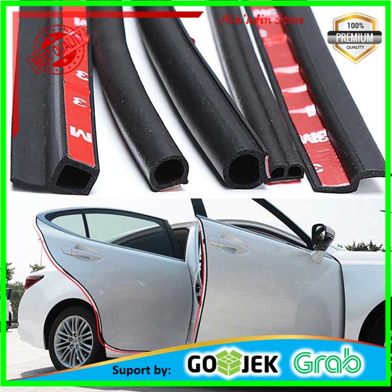 Cuci Gudang LARATH Rubber Strip Dekorasi Pintu Mobil Soundproof 2M Type P - NP8935