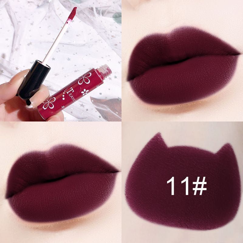 Medan Termurah Waterproof &amp; Long lasting Cat Cap Matte Lipgloss Teayason