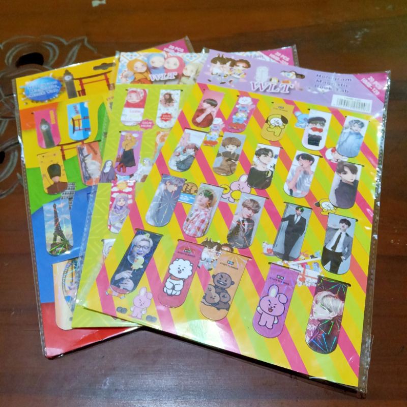 

20 Pcs Magnetic Bookmark Pembatas Buku Kertas Magnet