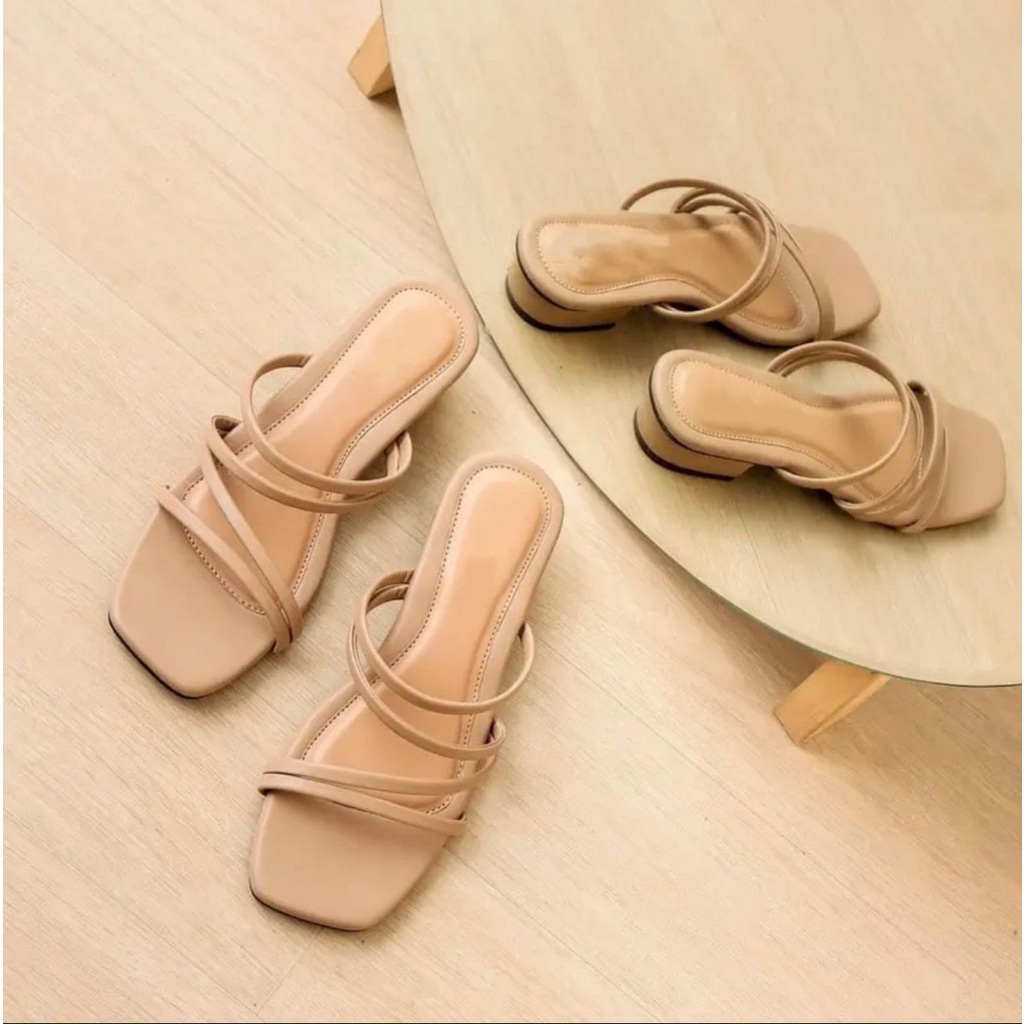 SANDAL WANITA TERBARU KEKINIAN HEELS 3CM (XI-02)