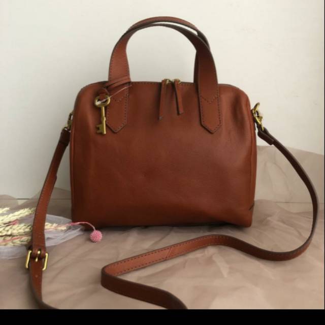 Fossil Fiona Satchel Brown