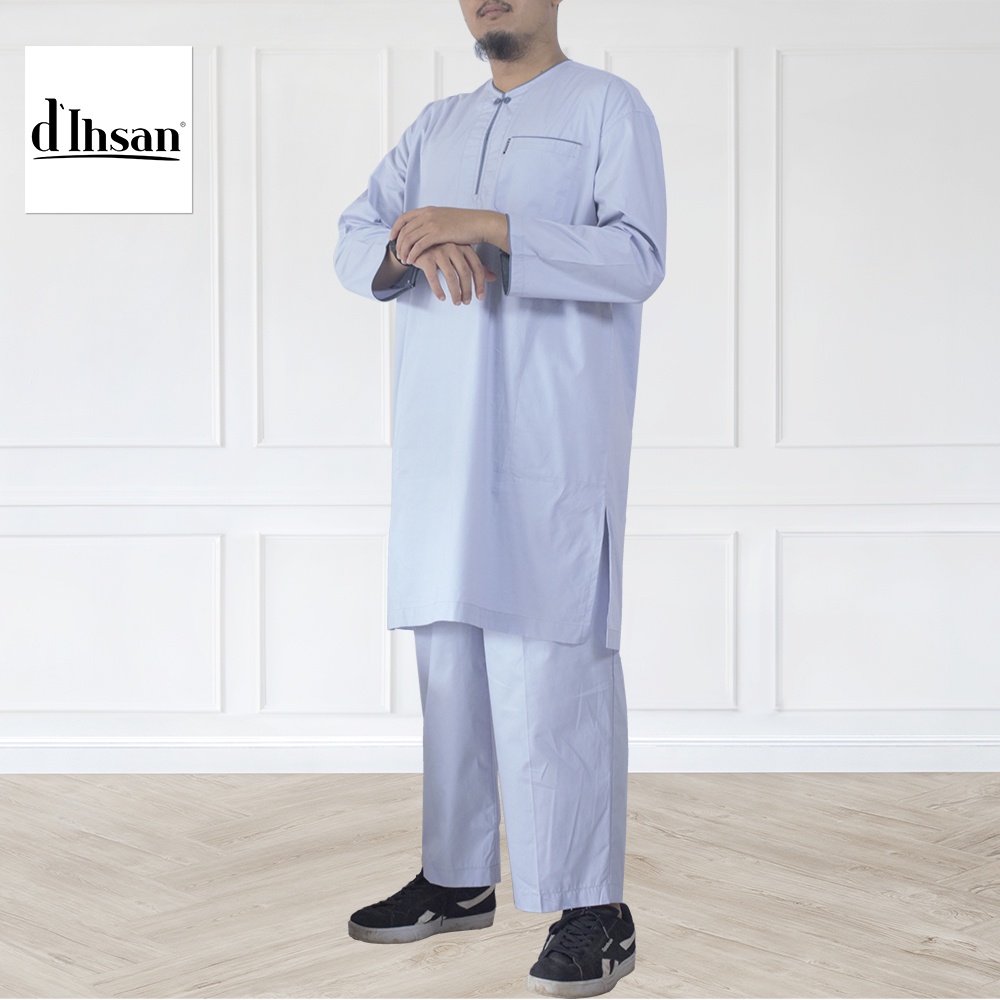 Baju Koko Kurta Lengan Panjang / Koko Pakistan / Baju Muslim Pria d'Ihsan Model Klasik